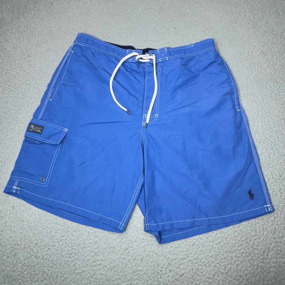 Polo Ralph Lauren Swim Trunks Mens XL Blue Pony Surf Board Shorts Beach